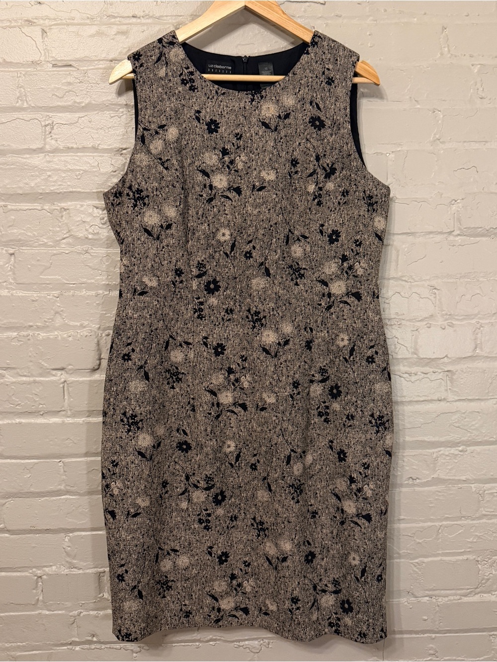 Liz Claiborne Floral Sheath Dress Sleeveless Office Business